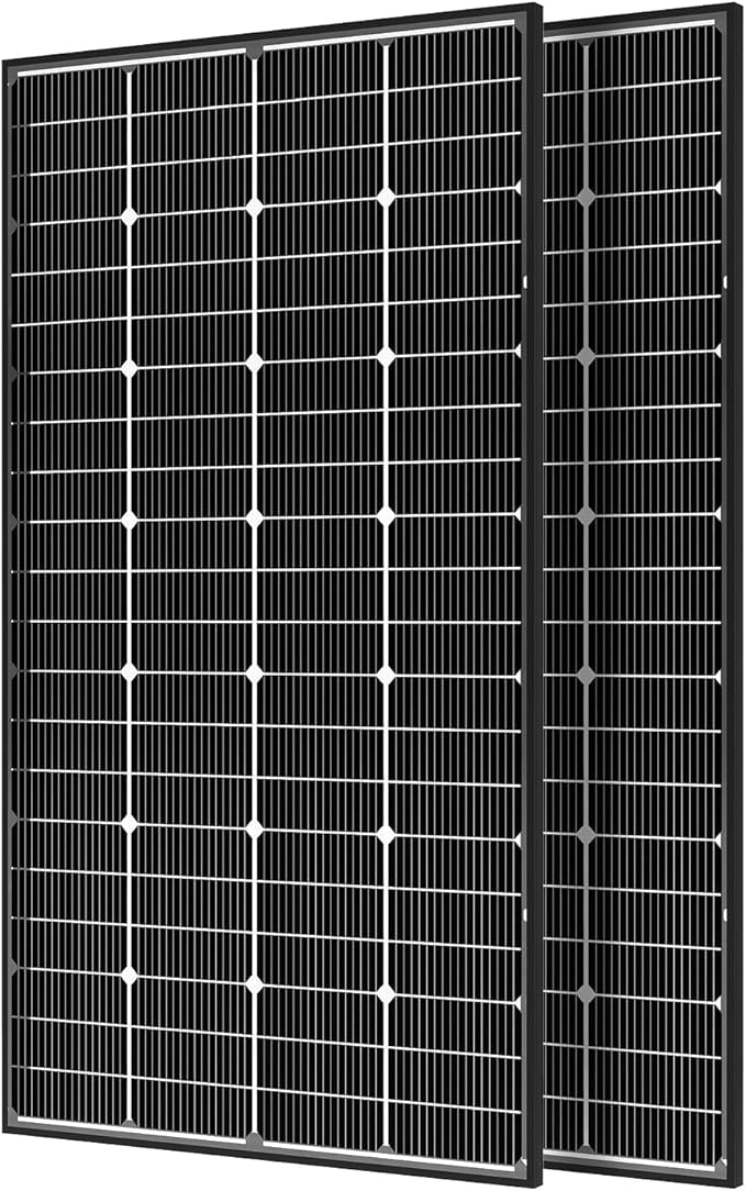 JJN Bifacial 400 Watt Solar Panel, 16BB N-Type 2 Pcs 200W 12V 25% High Efficiency 400W Solar