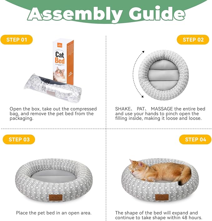 Cat Bed, 20In Dog Beds for Small Dogs, Calming Cat & Dog Beds for Indoor Pets, Pet Beds Comfortable