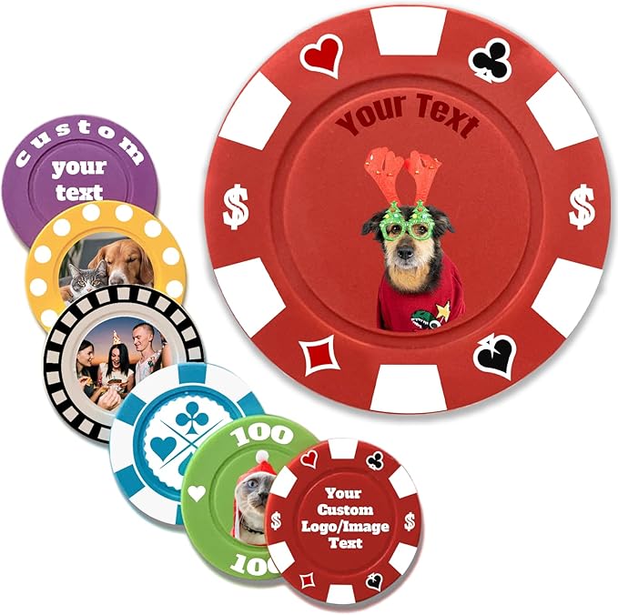 Custom Poker Chips Personalized Plastic Poker Chips with Logo Funny Parties Chips Print Your Photo