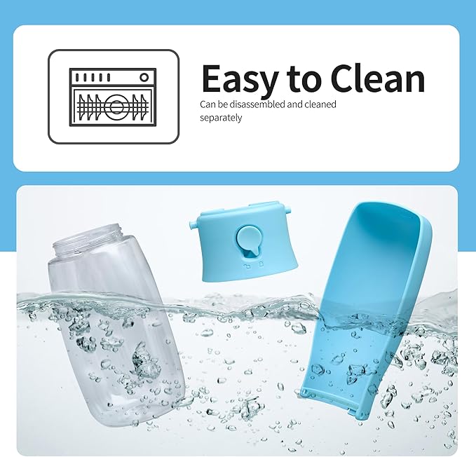 Dog Water Bottle, Leak Proof Portable Puppy Water Dispenser, Travel Puppy Water Bowl, Foldable