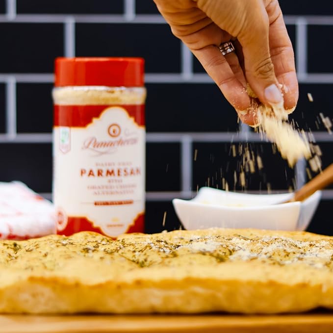 Panacheeza Plant Based Grated Parmesan Style Original - Vegan, with Bold Flavor for Pastas, Pizzas