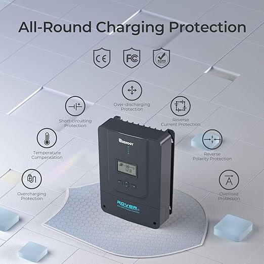 Renogy Solar Charge Controller 60A 12V24V36V48V DC Input Auto Parameter MPPT Charge Controllers for