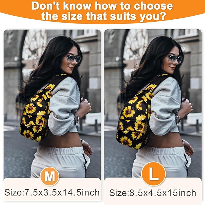Crossbody Bags for Women Men Trendy Sling Bag Bakpack Casual Chest Bag with Convertible Shoulder