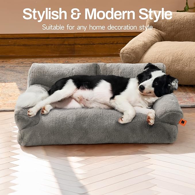 MEWOOFUN Cat Bed for Indoor Cats, Washable Dog Beds for Small Medium Dogs & Cats, Fluffy Cat Couch