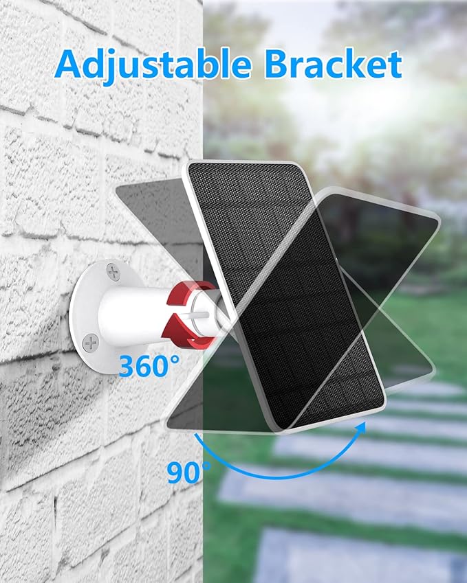 Solar Panel Charger Compatible with Eufycam 3/3C/2C/2C Pro/E40/E20/2/2 Pro/E/L20/L40/Solo/SoloCam