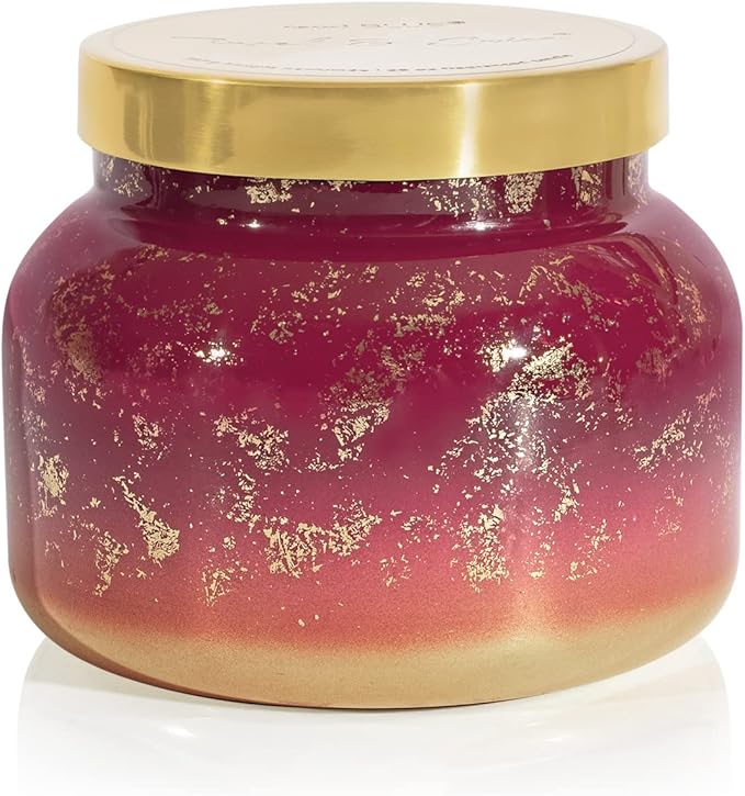 Capri Blue Glimmer Jar Candles - Luxury Holiday Scented Candles for Home - Long Lasting Soy Wax
