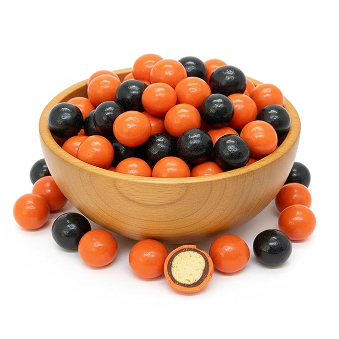 NY Spice Shop Orange & Black Dark Chocolate Malt Balls - 3 Pound Malted Milk Ball Candy Gifts