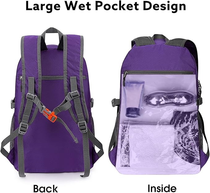 G4Free 40L Lightweight Packable Hiking Backpack, Waterproof Travel Daypack