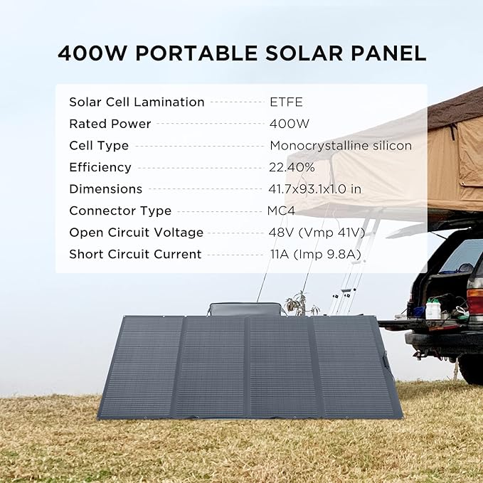 EF ECOFLOW Power Station 6144Wh DELTA Pro Ultra with 2x400W Portable Panel, 120/240V 7200W AC