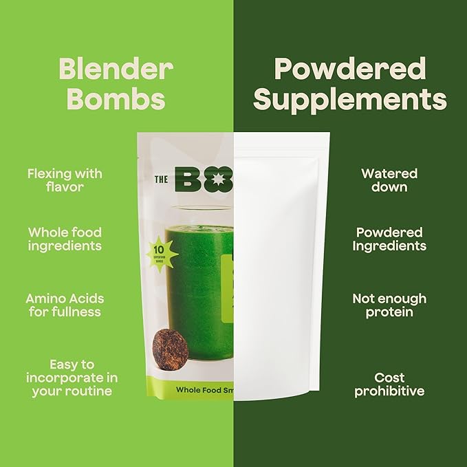 The Bomb Co. Blender Bomb, Glow Getter, Superfood Smoothie Supplement, Smoothie Mix with Flax