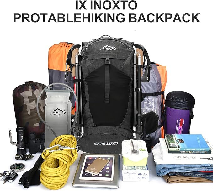 Hiking Backpack, Waterproof Hiking Daypack with 3L Water Bladder and Rain Cover, Lightweight Travel
