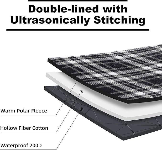 Outdoor Waterproof Blanket, Foldable Fleece Stadium Blanket for Outdoor Sports Event, Camping