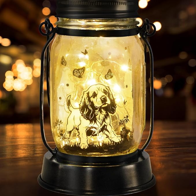 Cocker Spaniel Dog Gifts for Women/Men Cocker Spaniel Solar Lanterns Birthday Dog Lovers Lantern