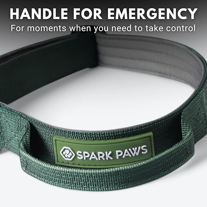 Spark Paws Tactical Dog Collar - Heavy Duty, Premium Quality, Thick and Durable for Large and