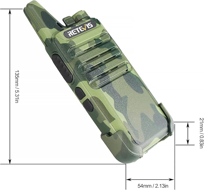 Retevis RT22 Walkie Talkies Rechargeable, Voice Activated, Emergency Alarm, Outdoor Cruise Ship ATV