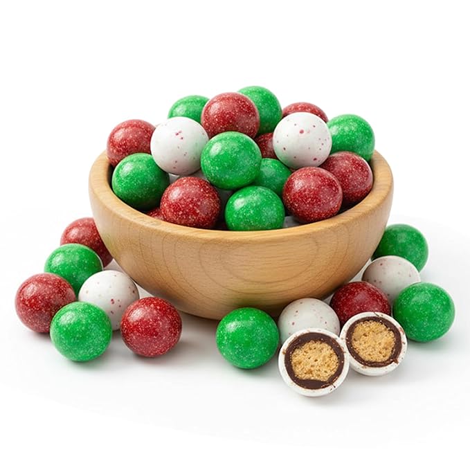 NY Spice Shop Multicolor Chocolate Malt Balls Party Decorations - 8 Ounce Malted Milk Ball Candy