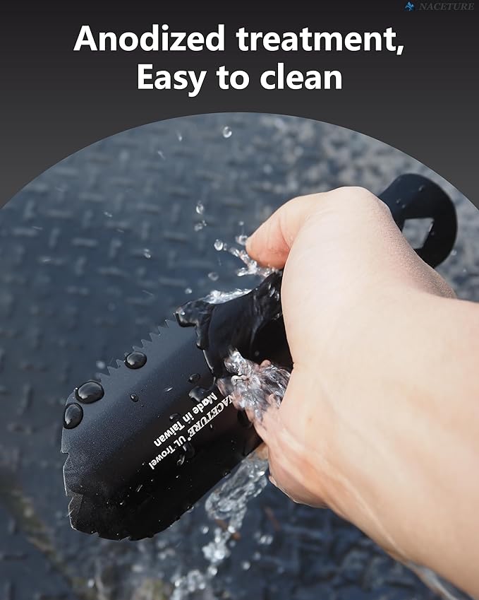 NACETURE Ultralight Backpacking Trowel Aluminum Shovel Small Potty Multitool with Longer Handle