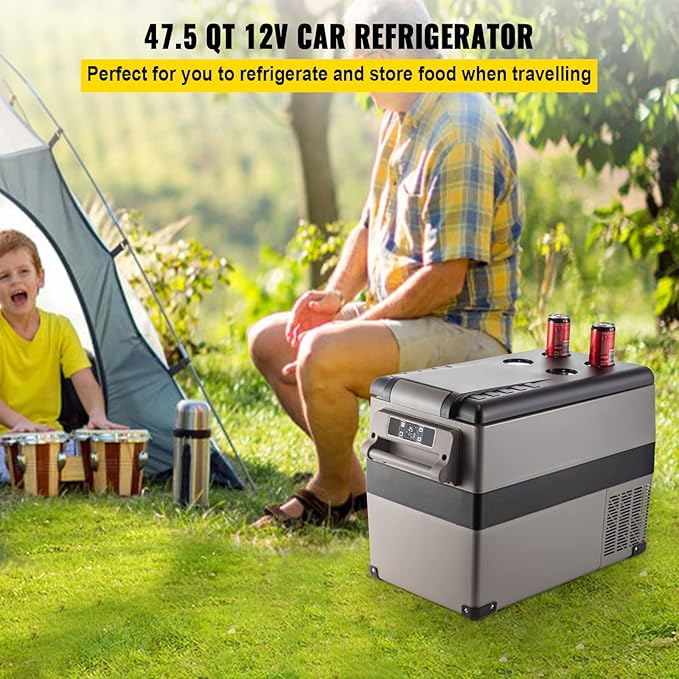 VEVOR 12 Volt Refrigerator, 48 Quart (45L) Fast Cooling Portable Freezer with App Control