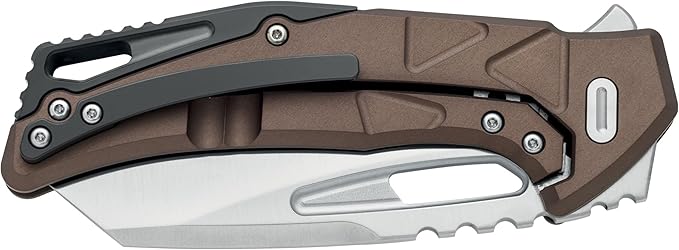 Fox Knives Chronos FX-552 ALBR Premium Folding Knife 3.54in CPM MagnaCut Steel Blade, Reverse