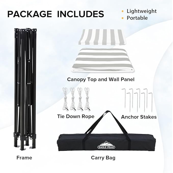 EAGLE PEAK Flex Compact 5x5 Pop-up Canopy Changing Room, Portable Privacy Dressing Room for Indoor