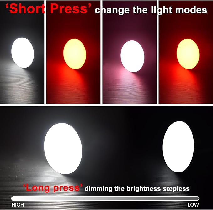 2025 Red Light Insect-Proof Camping Lamp10000mAh Rechargeable 3000LM Tent Camping Light, 6500K