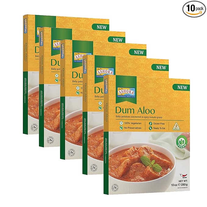 Ashoka Real Indian Meals 1932, Vegan Potato Curry, Ready to Eat Dum Aloo, All-Natural Instant