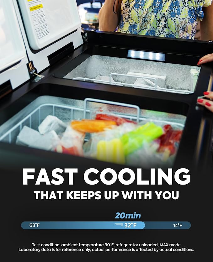 ICECO VL75 ProD Portable Refrigerator, Multi-directional Lid, Dual USB & DC 12/24V, AC 110-240V