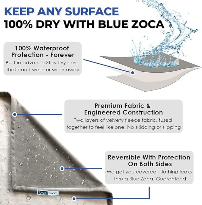 Waterproof Blanket | Machine Washable Dog Bed Cover | Water Proof Blanket to Protect Your Bed Couch