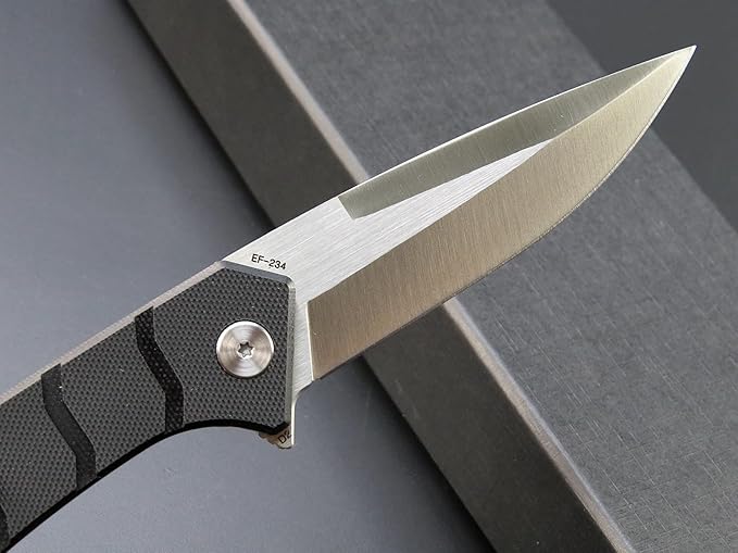Eafengrow EF234 Folding Knife D2 Steel Blade G10 Handle EDC Tool Knives for Outdoor Working Camping