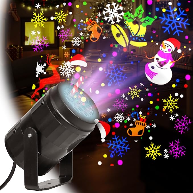 YNYFUNY Christmas Projector Lights Outdoor/Indoor, Led Projector Decorative Lighting for Christmas