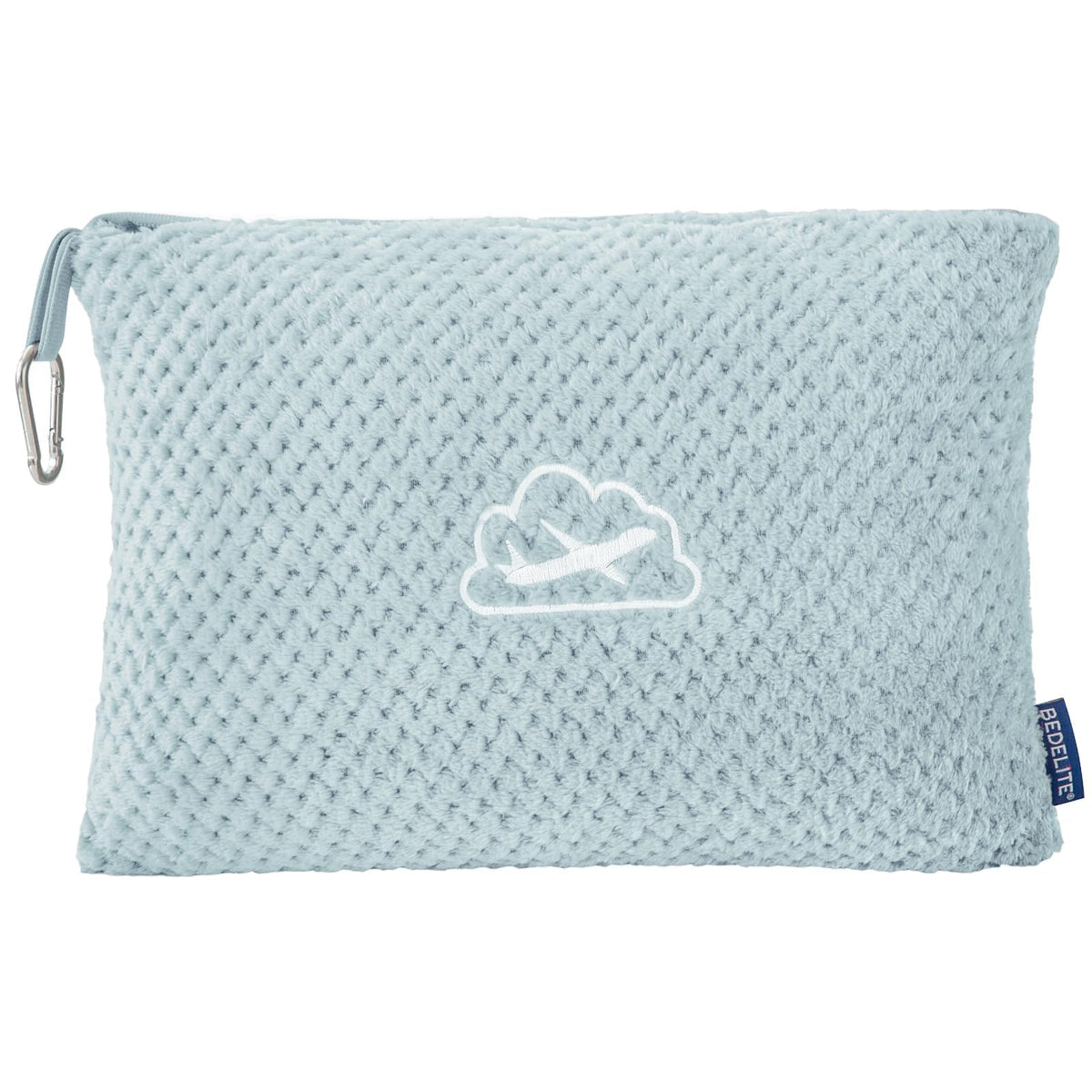 BEDELITE Travel Blanket with Bag, Jacquard Fleece Blanket 65"x40", Blue