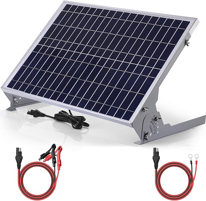 SUNER POWER 12V 30W Solar Battery Charger Maintainer, Built-in UltraSmart MPPT Controller