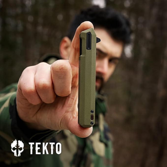 F2 Bravo Folding Pocket Knife - D2 Steel Blade, Ceramic Ball Bearings - EDC - Snap, Swift Flip for