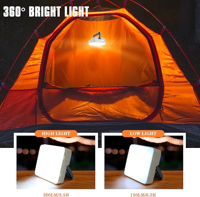Portable Solar Power Lanterns 4 Pack, Lanterns for Power Outages, 5 Light Modes LED Camping Lights