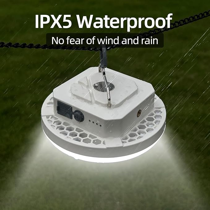 Camping Tent Light LED Rechargeable Portable Hanging Lantern with Remote,IPX5 Waterproof Outdoor