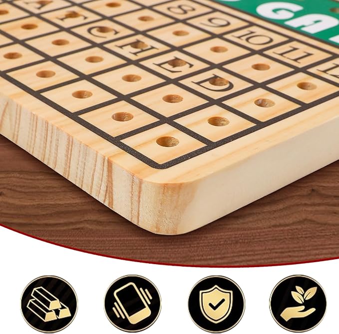 21 in Horse Race Board Game Racing Game Thickened Solid Wood with 11 Metal Horses, 2 Cards & 4