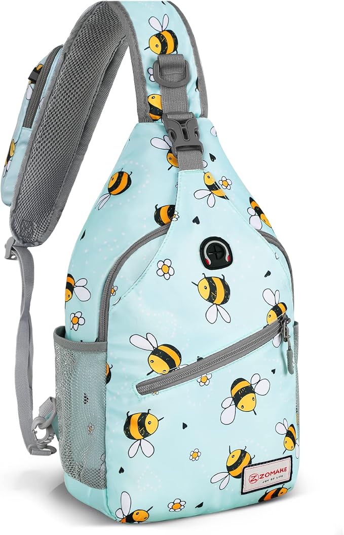 ZOMAKE Sling Bag,Small Crossbody Sling Backpack,Water Resistant Shoulder Daypack for Travel,Anti