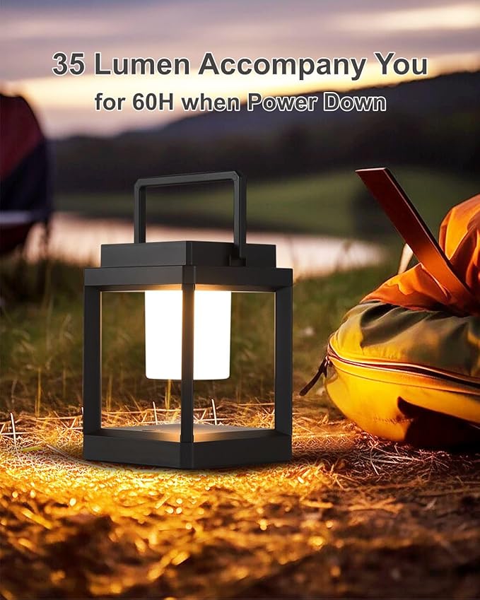 Outdoor Table Lamp, Led Lamps for Nightstand, Solar Lanterns Outdoor Hanging for Patio Waterproof