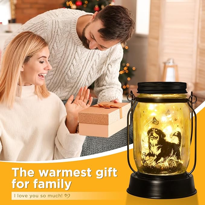 Bernese Mountain Dog Gifts for Women/Men Bernese Mountain Solar Lanterns Birthday Dog Lovers