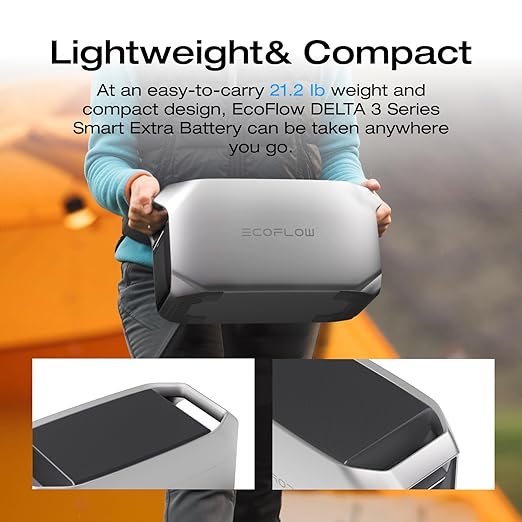 EF ECOFLOW Portable Power Station DELTA 3 Plus with Smart Extra Battery, Expand Capacity from