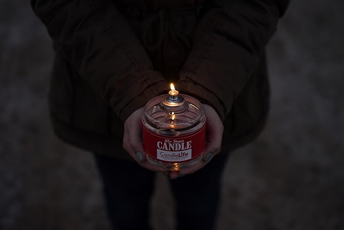 Candlelife 115-Hour Emergency Survival Candles - Long Burning, Unscented, Clean Burning Liquid