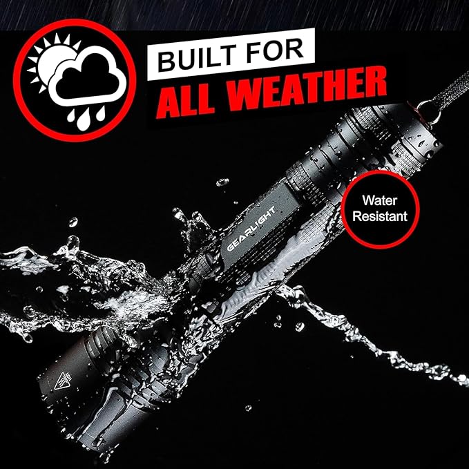 GearLight S2000 LED Flashlight High Lumens - Super Bright, Powerful, Mid-Size Tactical Flashlight