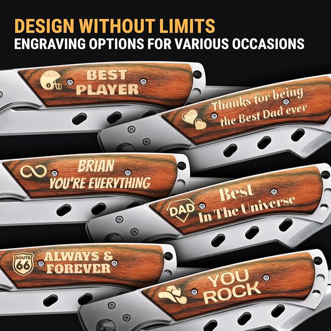 Custom Knife for Men and Women - Personalized Idea Gifts - Engraved Gifts for Dad Husband Boyfriend