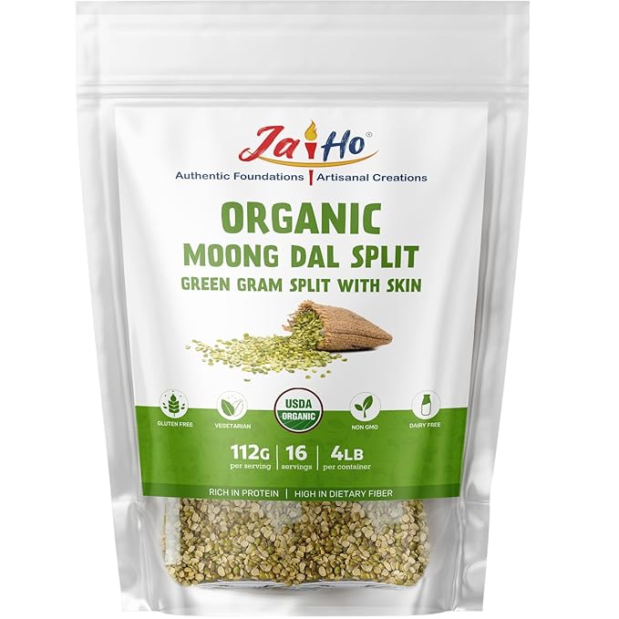 Jai Ho Certified Organic Kabuli Chana Garbanzo Beans 4 lb | Chickpeas Lentils | Indian Kabuli Chole