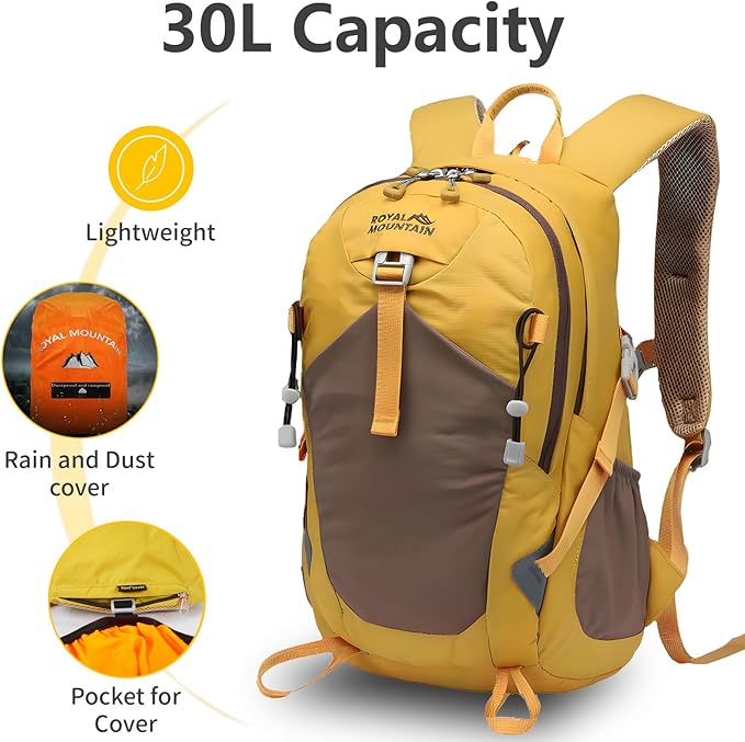 Hiking Backpack 30L Foldable Travel Daypack For Women Men,Camping Daypack Backpacks