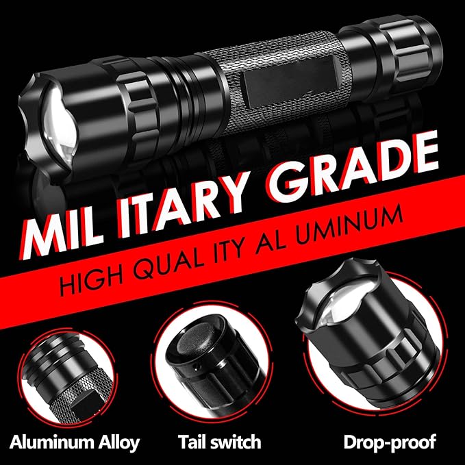WINDFIRE Flashlights 1200 Lumens Tactical LED Flashlight 1 Mode High Powered Handheld Torch Water