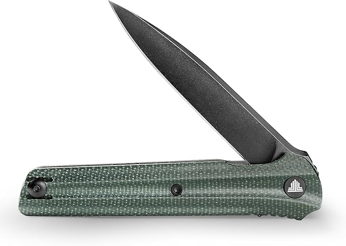 EDC Pocket Knife for Men,Folding Knives with Reversible Clip,Liner Lock 3.4'' Black 14C28N Steel