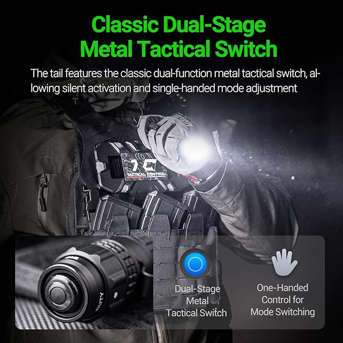 NEXTORCH TA22 Tactical EDC Flashlight Penlight Rechargeable Pen Flashlight, 850 Lumens, Waterproof