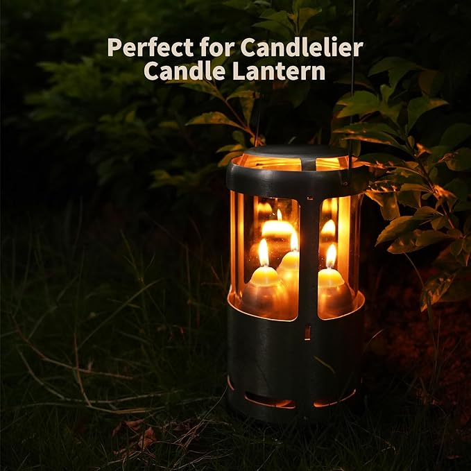 12-Hour White Candles Compatible with Candle Lanterns, Long-Burning Candles for Outdoor, Camping