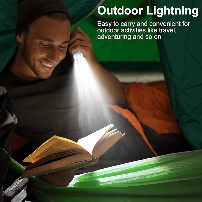 Mudder 24 Pieces Hand Crank Flashlight with LED Self Powered Charging Torch Dynamo for Camping